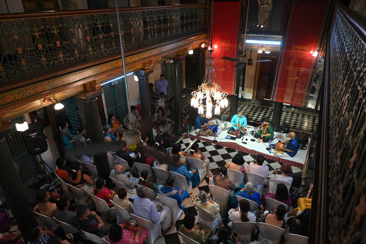 TM Krishna performing at the MSMM mansion 