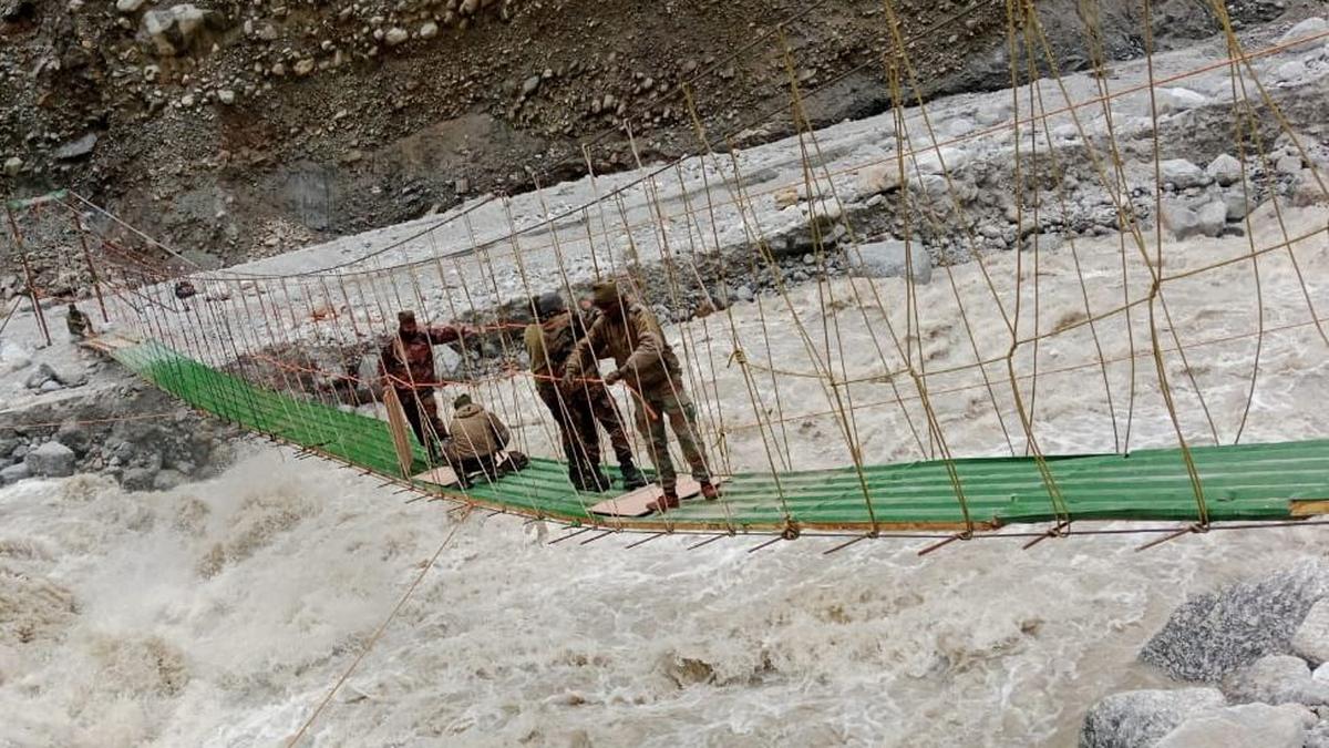 Indian Army constructs 150 ft suspension bridge over flowing river in Sikkim in 48 hours