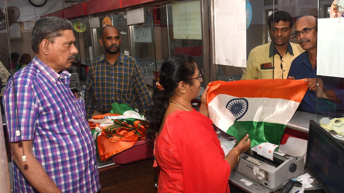 Sale of national flags at post offices picks up pace The Hindu