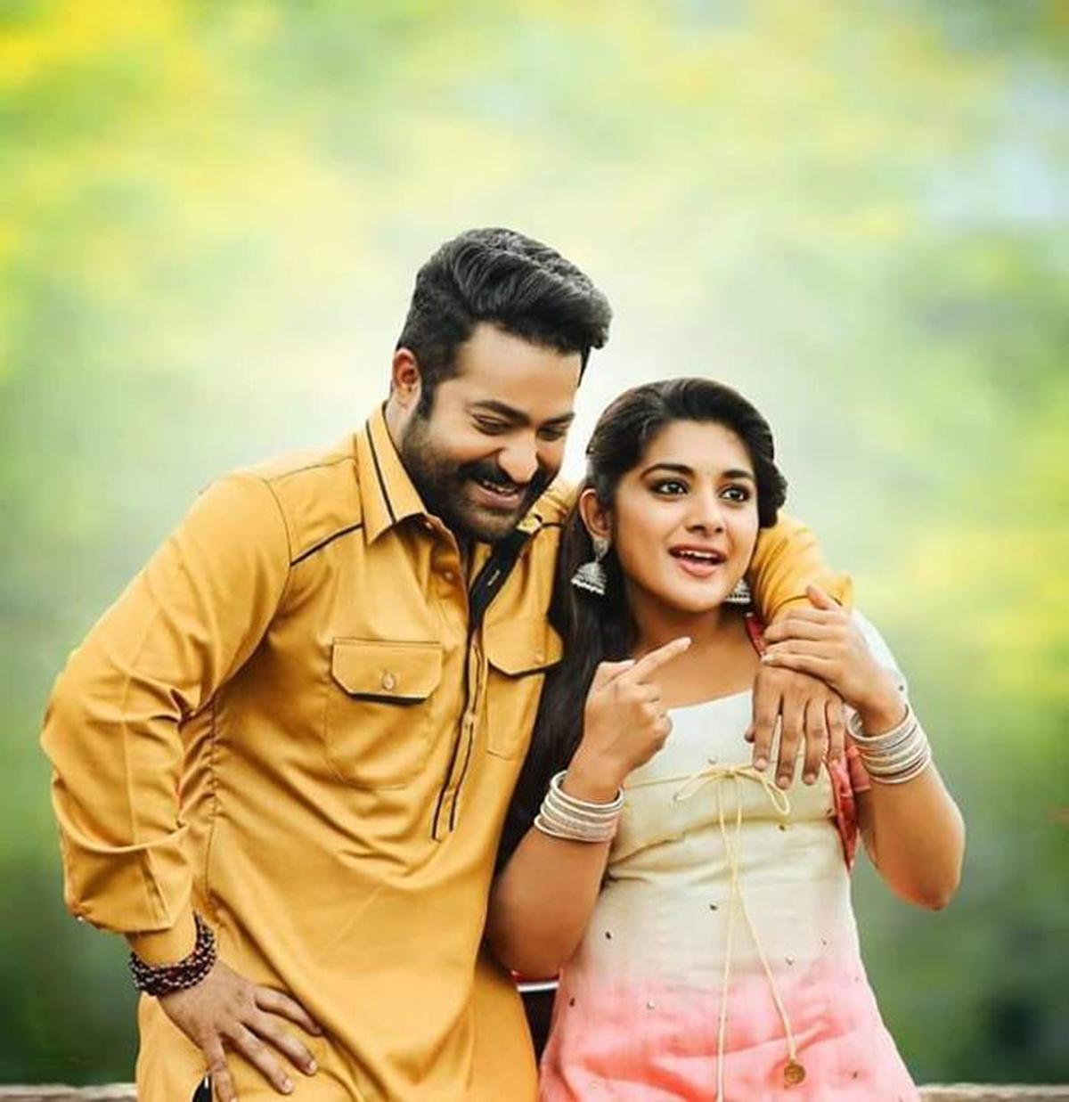 NTR Jr. and Nivetha Thomas in K.S. Ravindra’s action film ‘Jai Lava Kusa’.