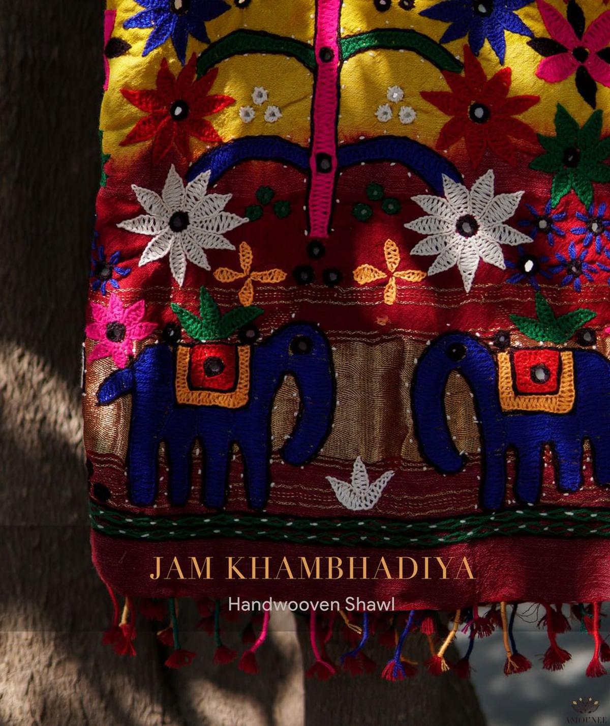 Jam Khambadiya shawl from Amounee
