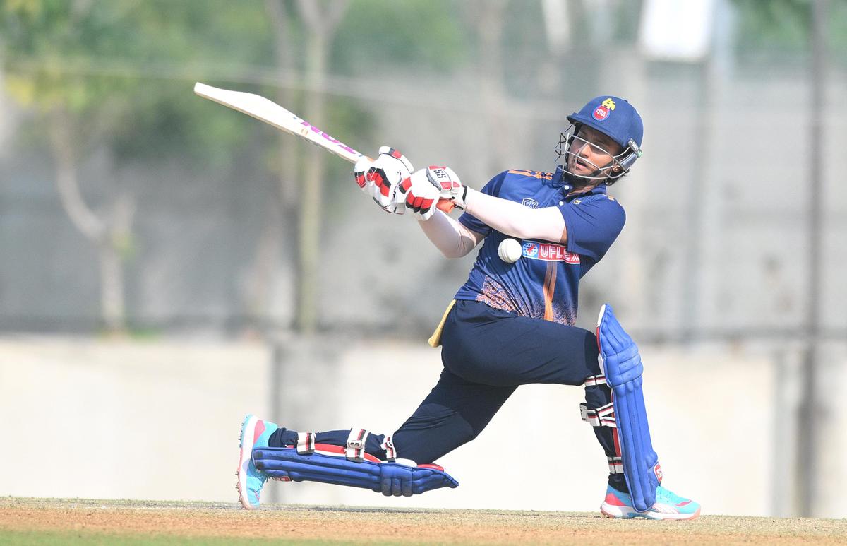 Delhi's Ayush Badoni in action during the Syed Mushtaq Ali Trophy cricket match against Karnataka at the Narendra Modi Stadium, Ahmedabad, on Thursday, December 04, 2025. 