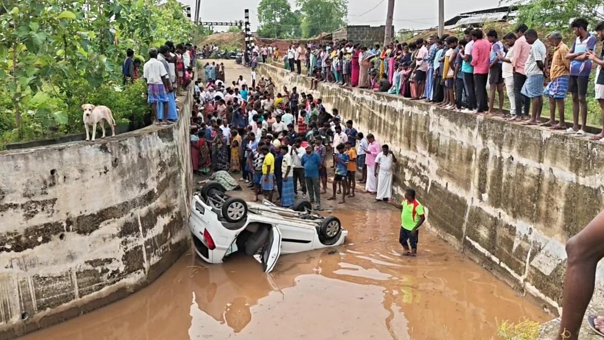 Couple killed as car submerges in flooded railway underpass near Omalur
