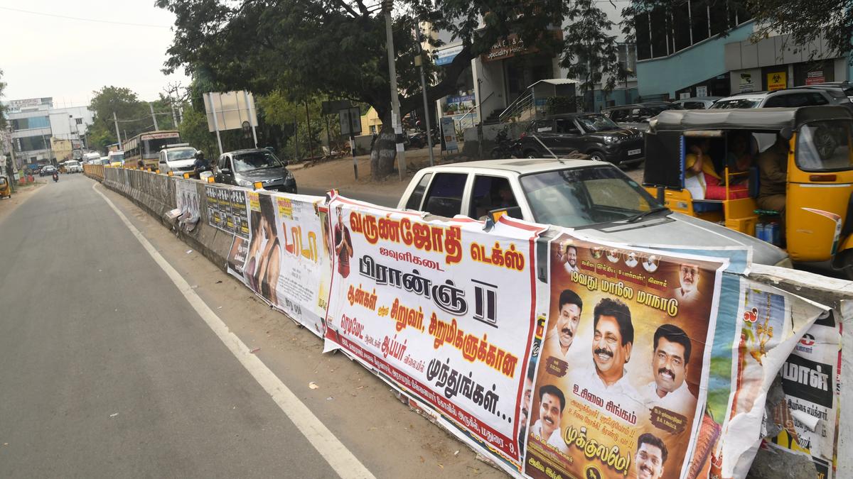 Madurai civic body takes up drive to remove poster, banners on city walls