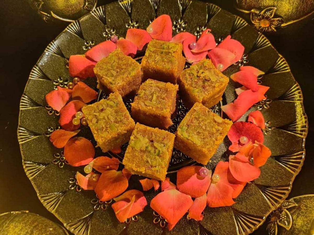 Mohanthaal is one of the sweets in the hamper of Gujarati delicacies made by Pooja Shah for Deepavali in Thiruvananthapuram. 