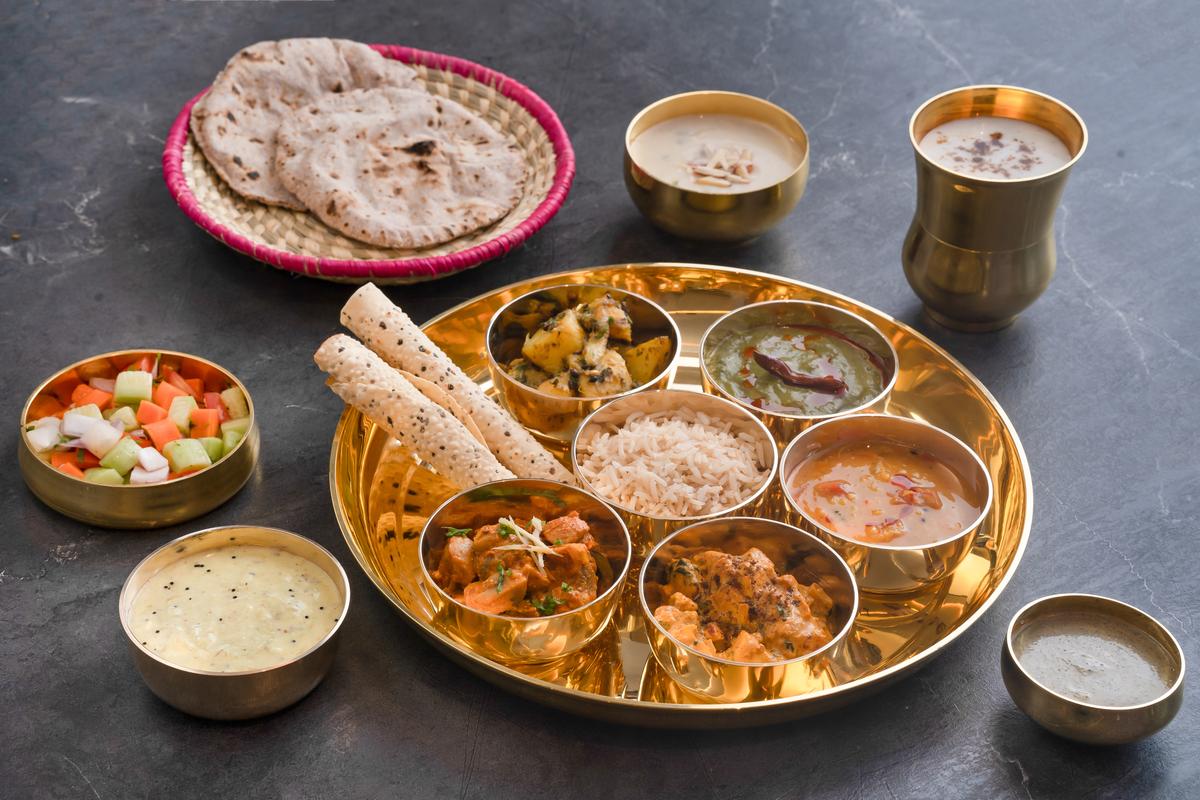 Kumaoni thali served at Jim Corbett Voco