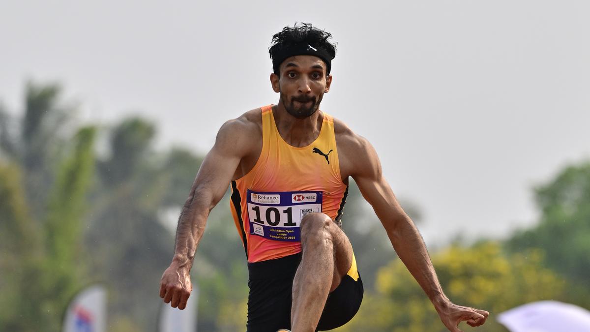 Indian Open Jumps | Rusty Aboobacker equals his personal best to claim men’s triple jump gold