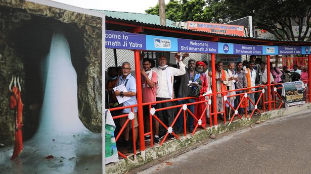 Over 7,000 pilgrims leave for Amarnath cave shrine from Jammu, more than half return due to highway closure