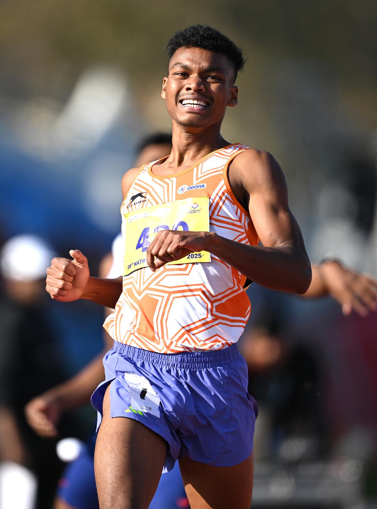 Bapi Hansda of Odisha won men’s 400m gold at the 38th National Games in Dehradun on Sunday, 09 February 2025. 
