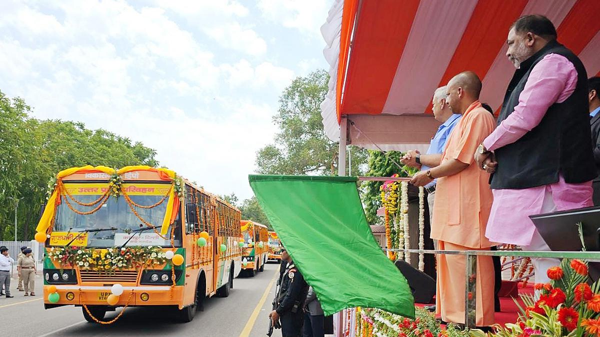 Uttar Pradesh CM flags off 93 new Rajdhani bus services; says safe travel right of every citizen