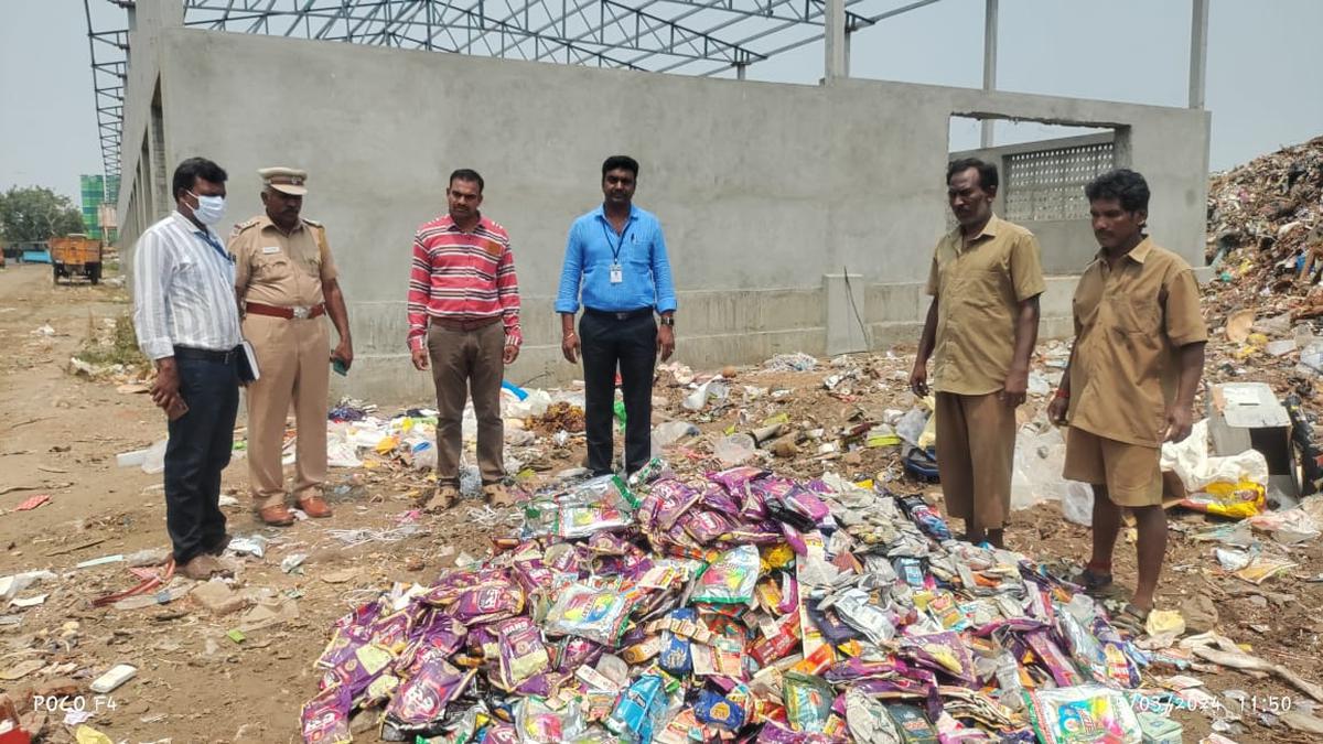 Seized tobacco products worth ₹2.73 lakh destroyed in Erode