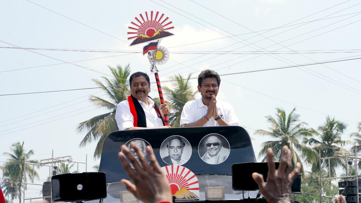 Udhayanidhi Stalin during the 2024 Lok Sabha election campaign Udhayanidhi Stalin during the 2024 Lok Sabha election campaign