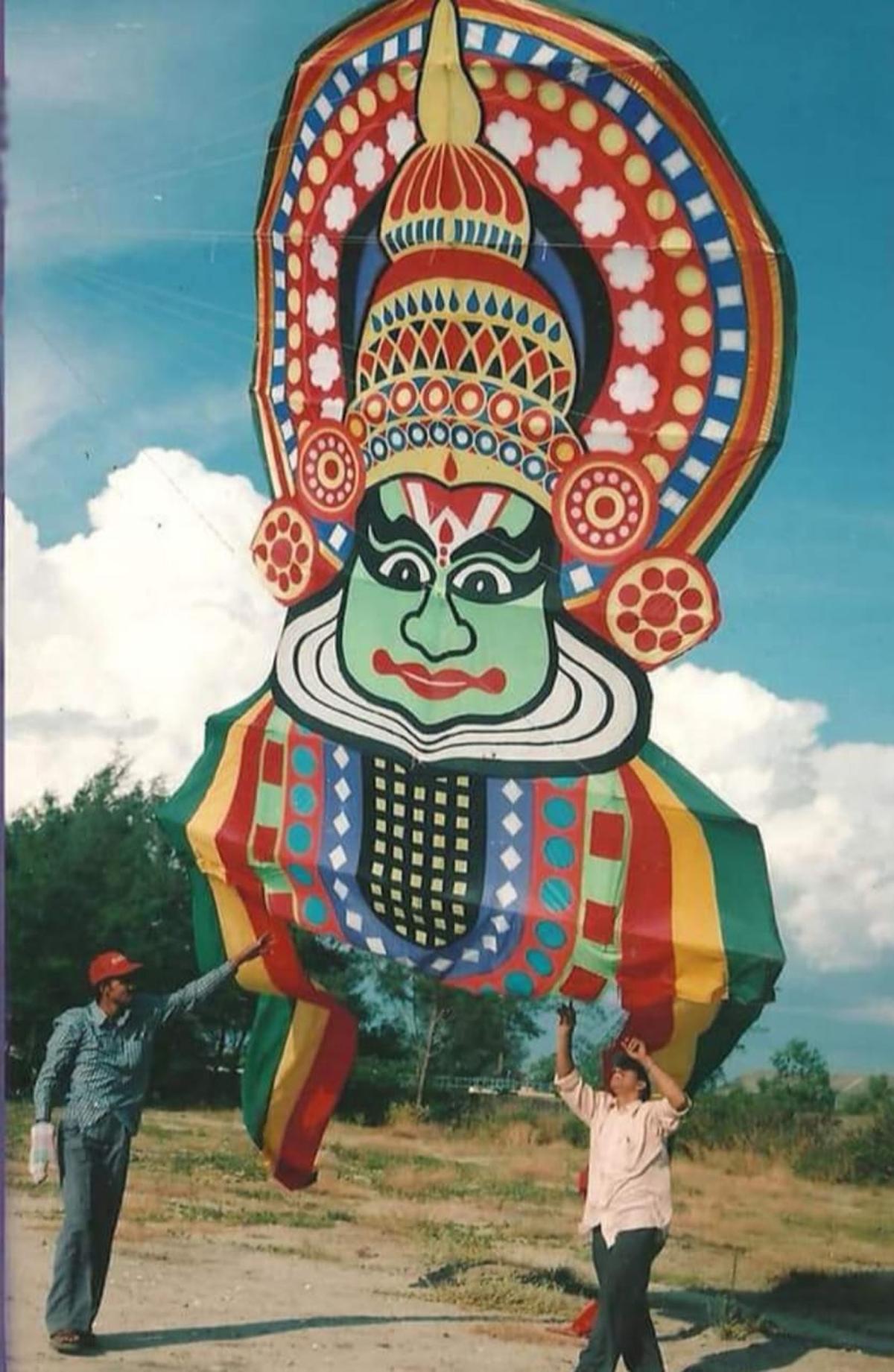 The Kathakkai kite made by Team Mangaluru. 