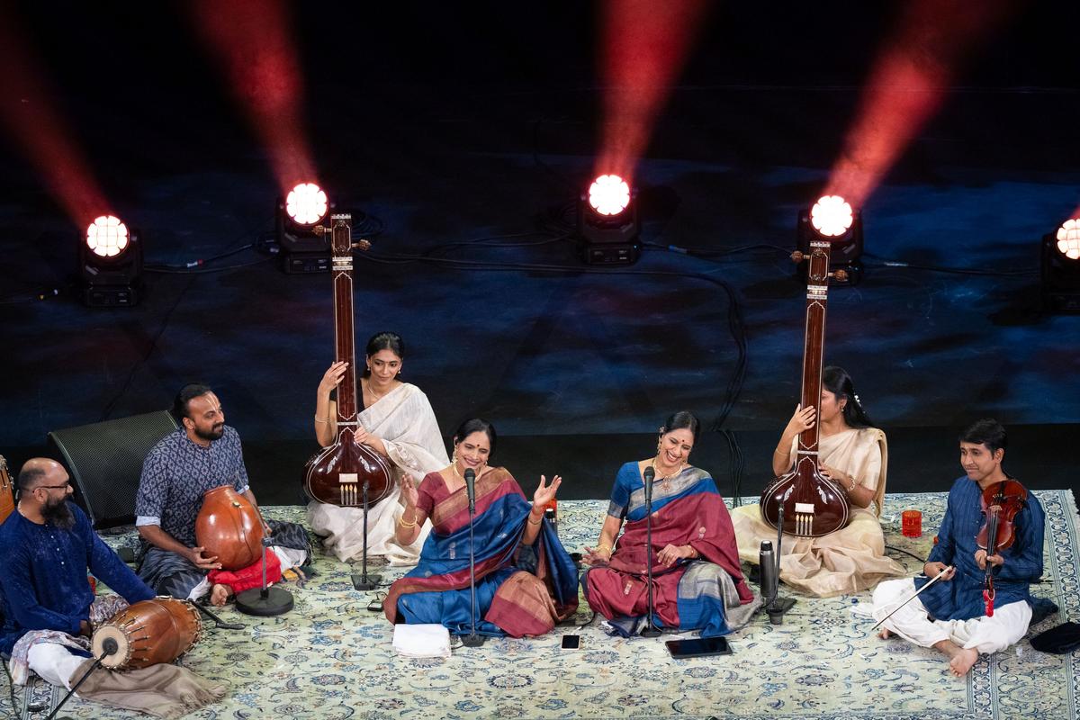 Ranjani and Gayati with Vittal Rangan on the violin, Sai Giridhar on the mridangam and S. Krishna on the ghatam