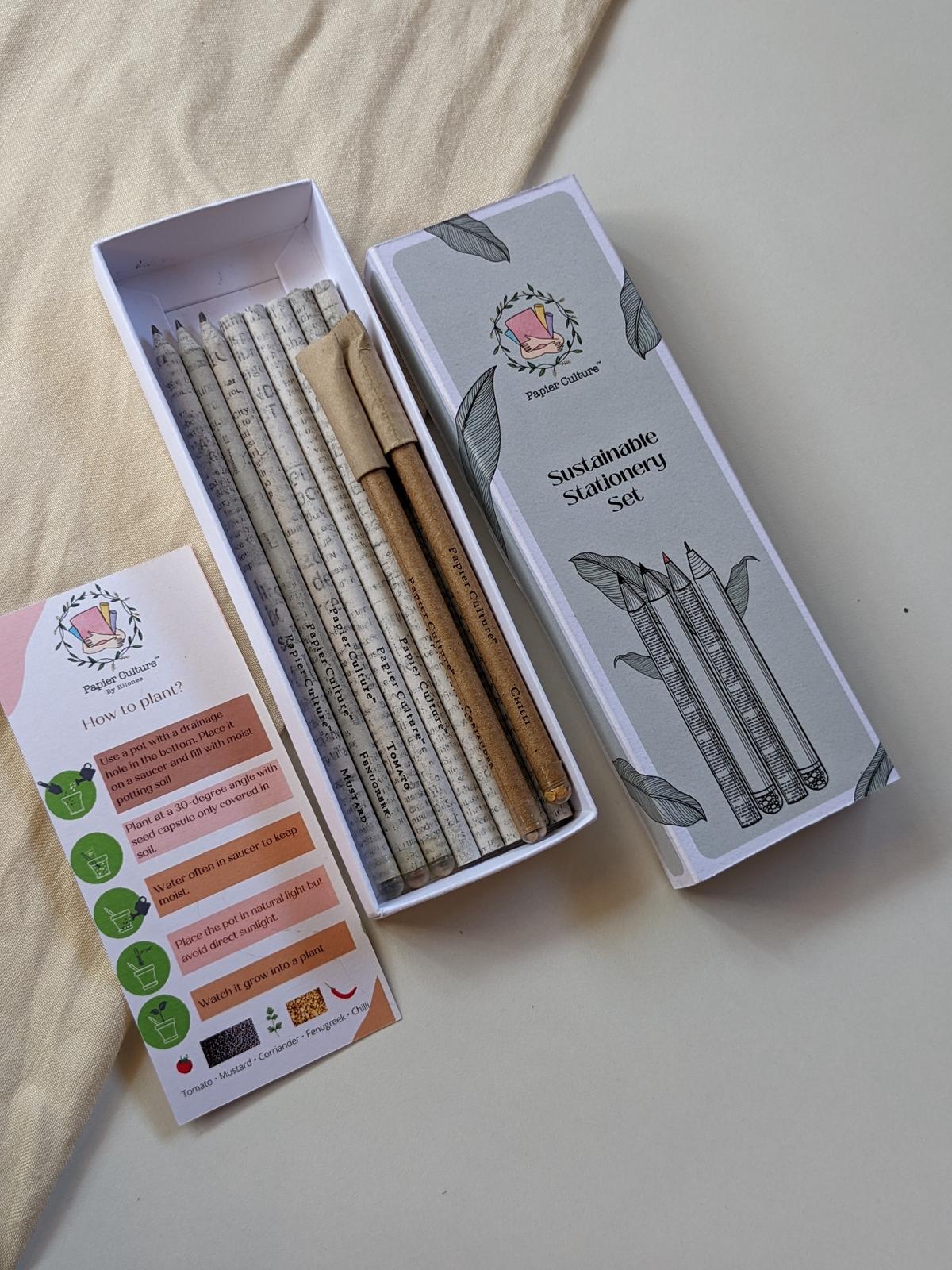 Seed pens and pencils by Papier Culture