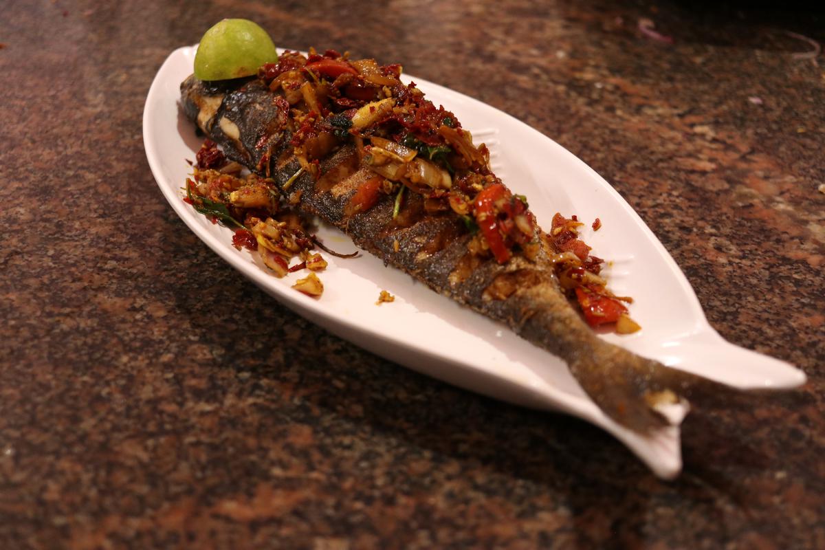 Fish fry from Al Ustad Hotel
