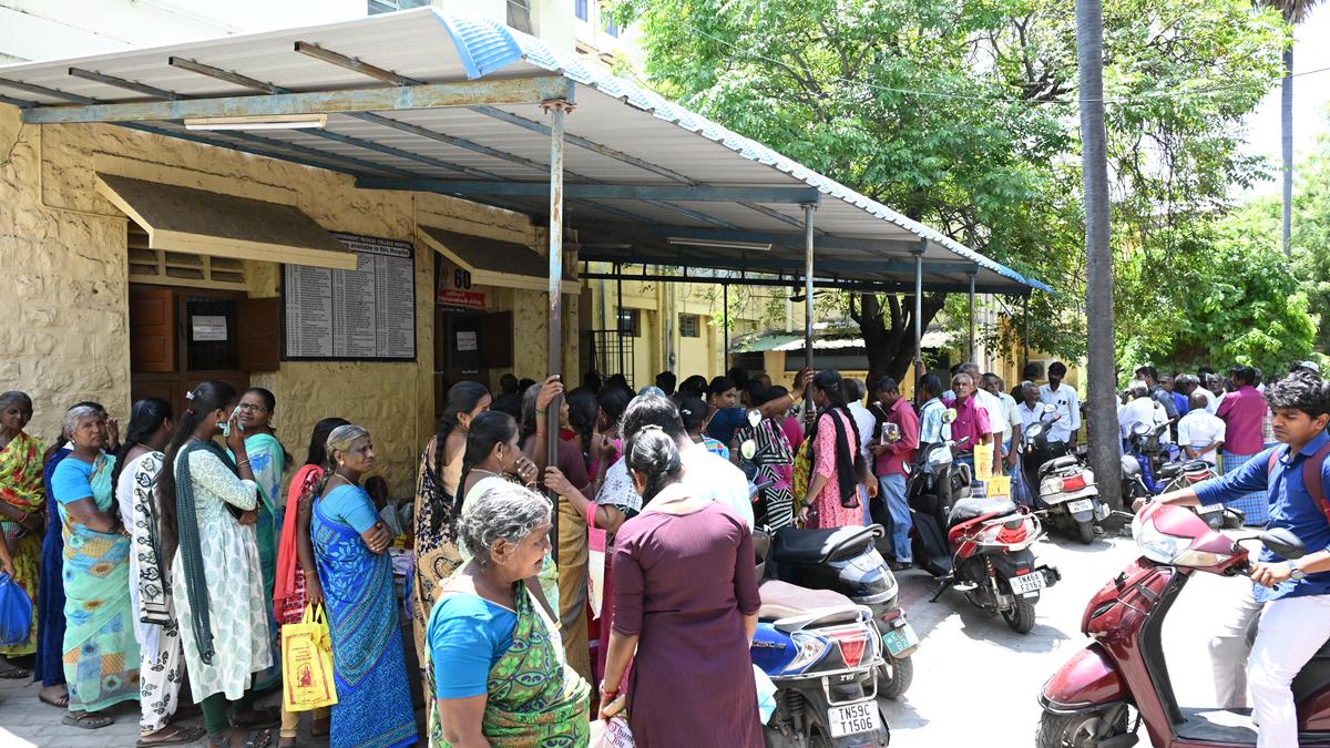 Patients endure heat at TKGMCH dispensary area due to space constraint, limited staffing