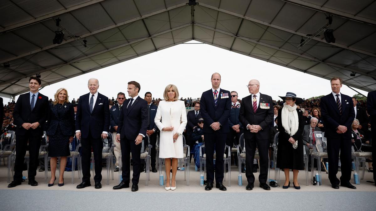 Joe Biden warns democracy 'at risk' as leaders mark D-Day