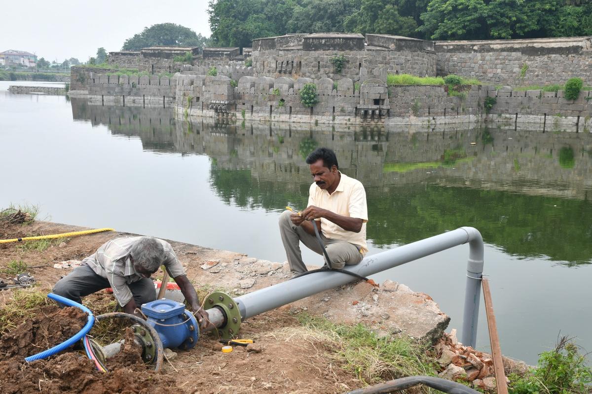 High-powered pump sets to prevent inundation of Vellore fort