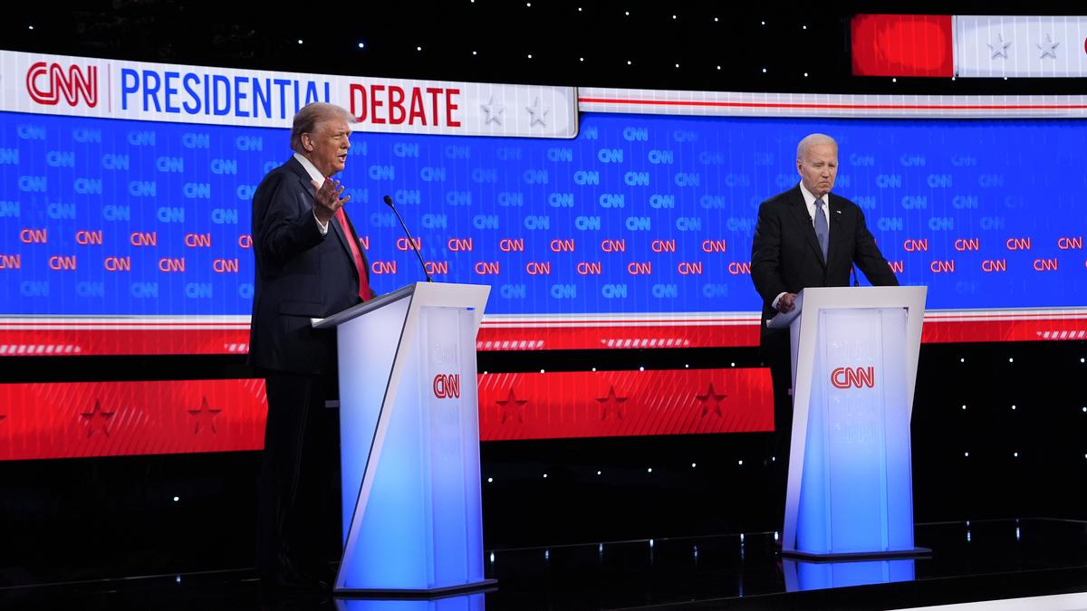 Biden, Trump face off in defining U.S. presidential debate