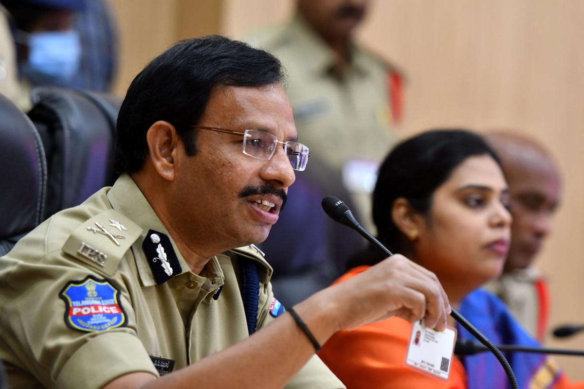 Hyderabad Commissioner of Police V.C. Sajjanar. Hyderabad Commissioner of Police V.C. Sajjanar.