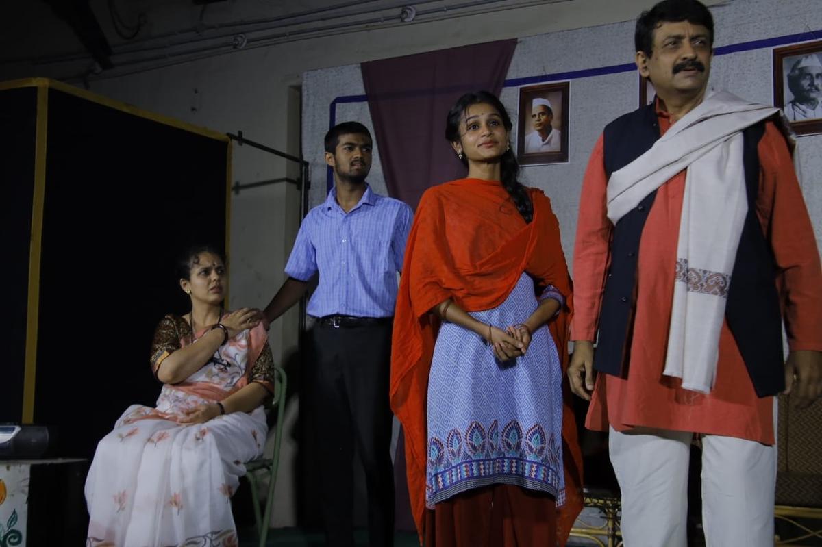 Marathi playwright Vijay Tendulkars Kanyadaan was staged in Shivamogga in October 2023. 