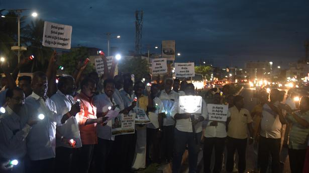 Maduravoyal residents demand street lights on bypass