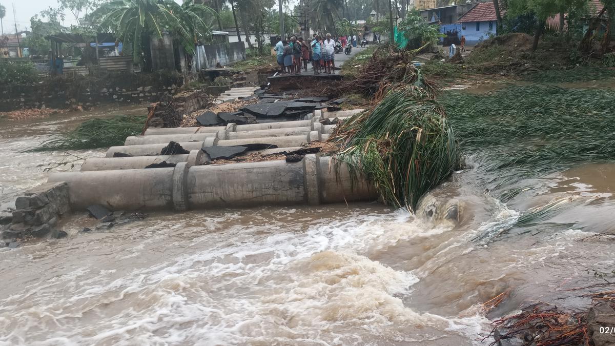 Two low-lying bridges washed away in flash floods in Erode district