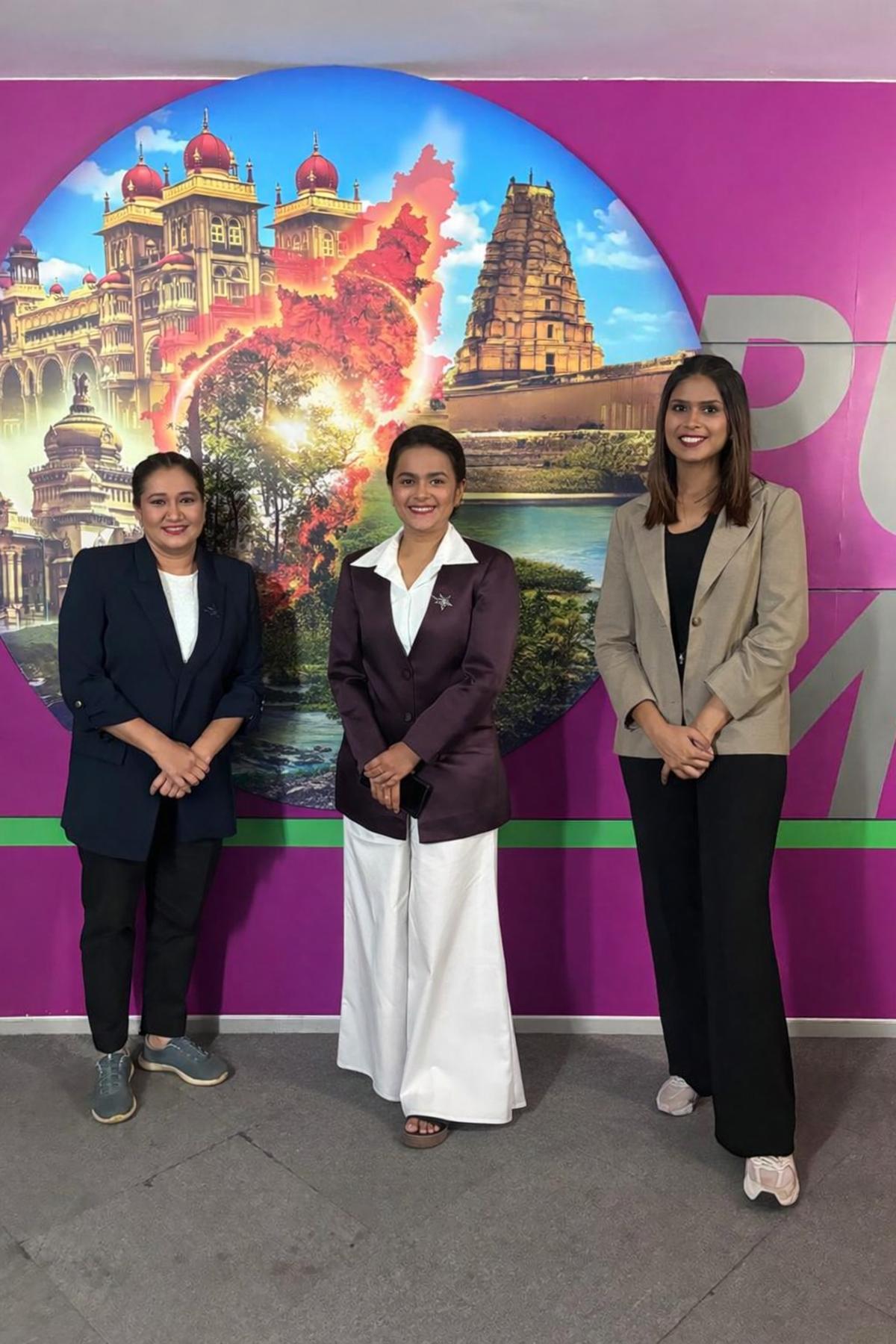 (left to right) Kinjal Jayesh Sureja, Mansi Dharmaraj Ombase and Priyadarsi Sundaram