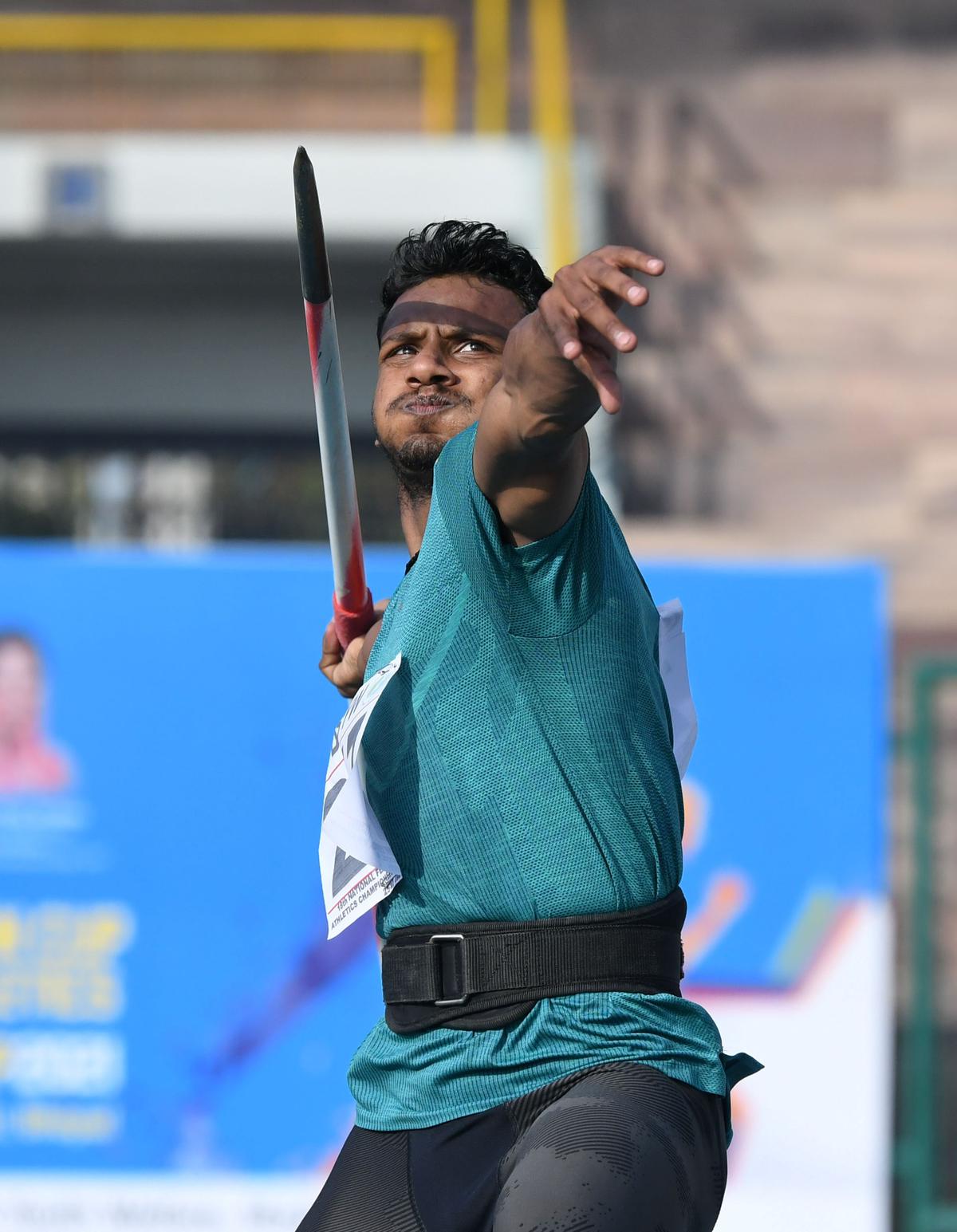 New high: Yashvir Singh took the bronze with a career-best 78.62m at the inter-State Nationals in Chennai recently.