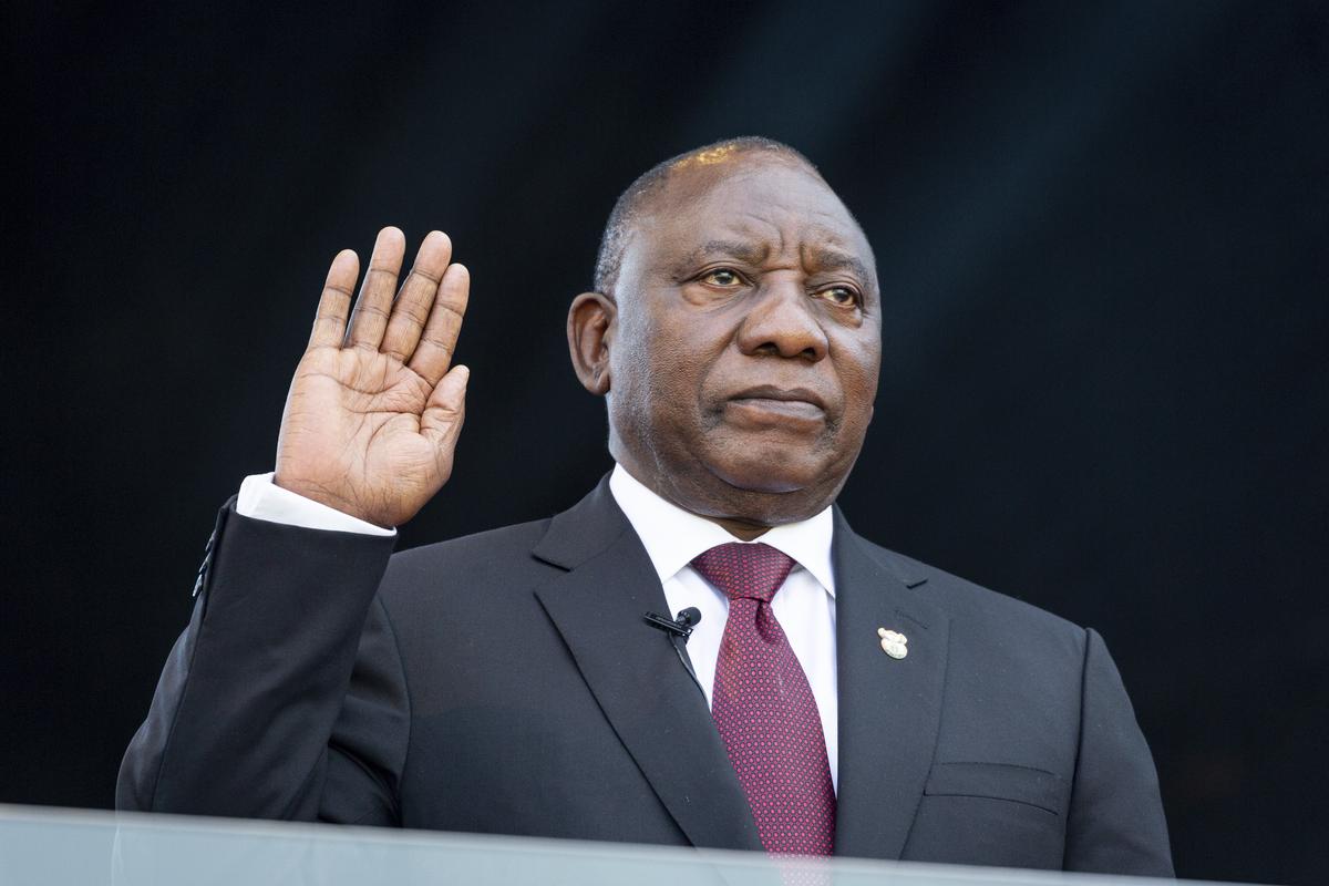 South African President Cyril Ramaphosa. 