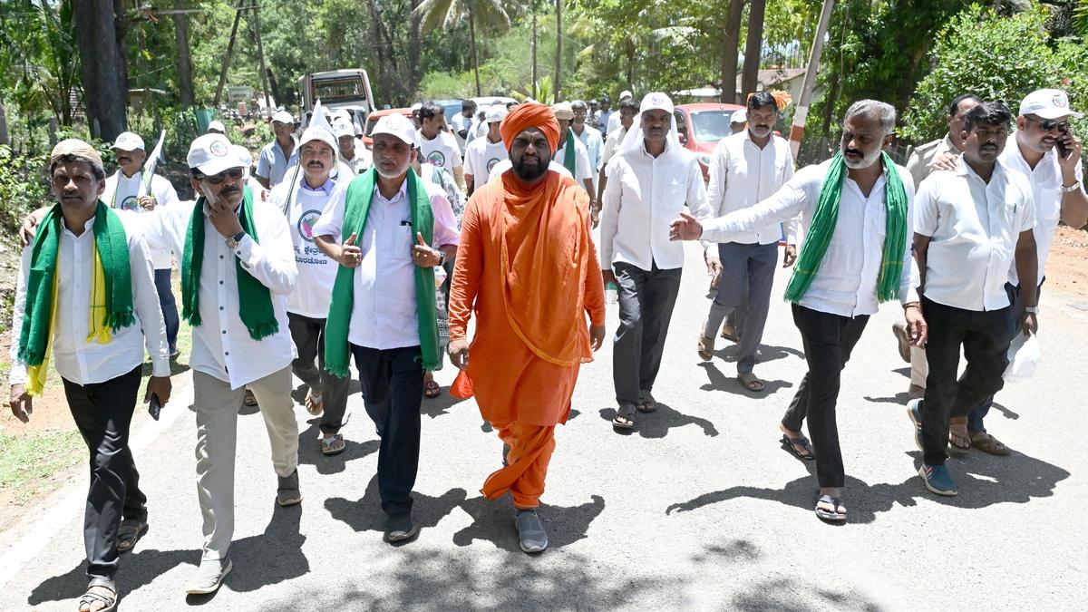 People of Hosanagara take out padayatra, demand Assembly constituency status