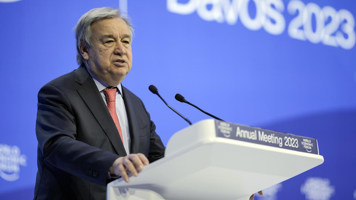 At Davos, U.N. chief warns the world is in a 'sorry state'