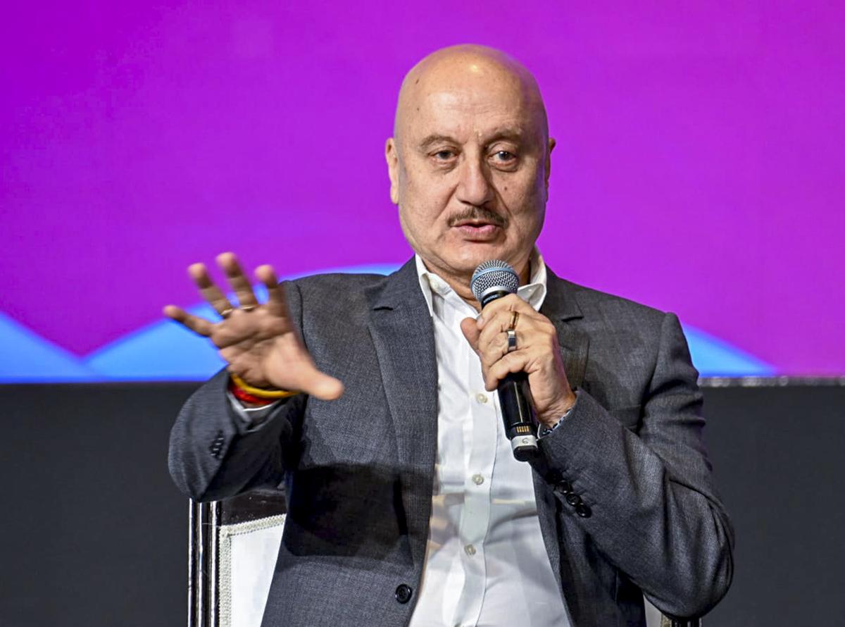 In this image released by PIB on May 2, 2025, Bollywood actor Anupam Kher speaks during a session ‘Pan-Indian Cinema: Myth or Momentum?’ at the World Audio Visual and Entertainment Summit (WAVES) 2025, in Mumbai. In this image released by PIB on May 2, 2025, Bollywood actor Anupam Kher speaks during a session ‘Pan-Indian Cinema: Myth or Momentum?’ at the World Audio Visual and Entertainment Summit (WAVES) 2025, in Mumbai.