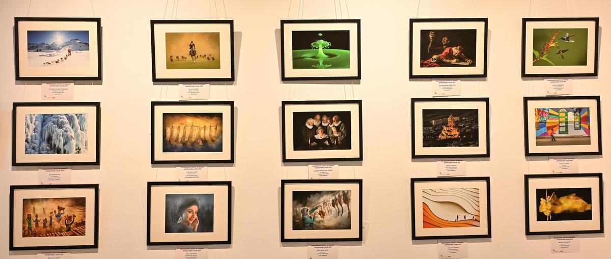A view of images displayed at the exhibition