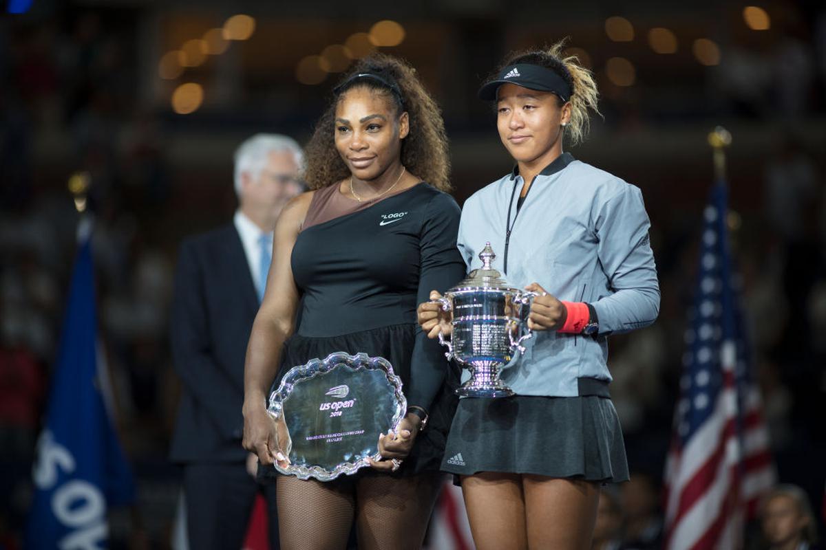 Serena Williams (left) and Naomi Osaka at the 2018 US Open.