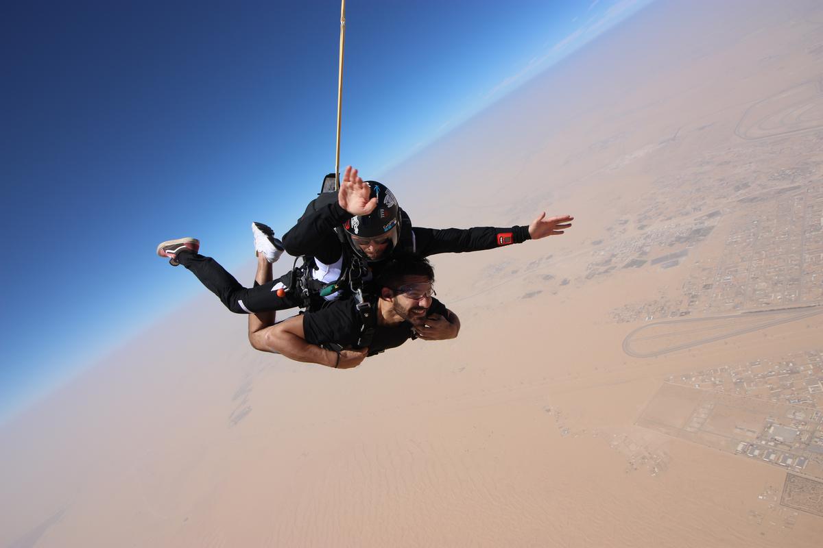 At SkyDive Dubai
