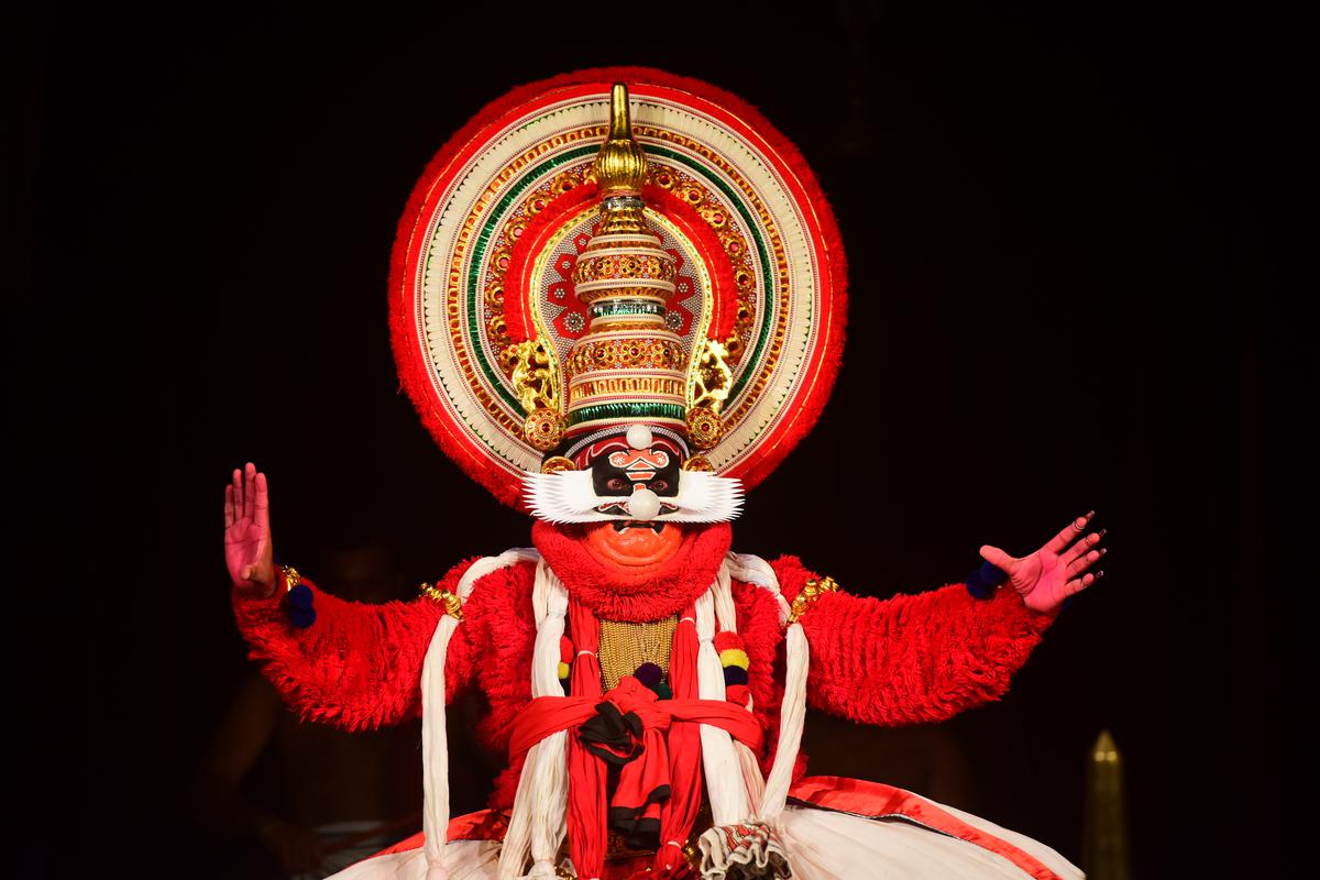 From Uthara Swamyamvaram staged at Bhasuram Bhasayati Kathakali festival hosted by Kalakshetra Foundation in 2023.