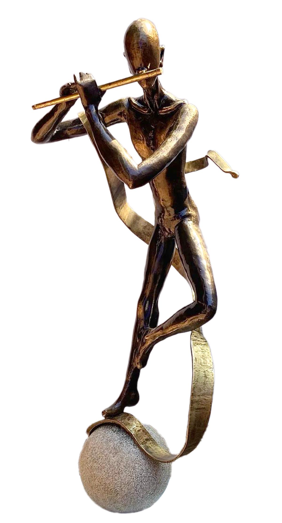 Divine Tune bronze sculpture by Dimpy Menon on Show at Gallery Art Positive 