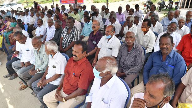 Pensioners stage sit-in protest in Krishnagiri