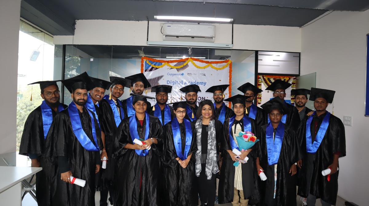 Students from Capgemini Digital Academy during the graduation ceremony Students from Capgemini Digital Academy during the graduation ceremony