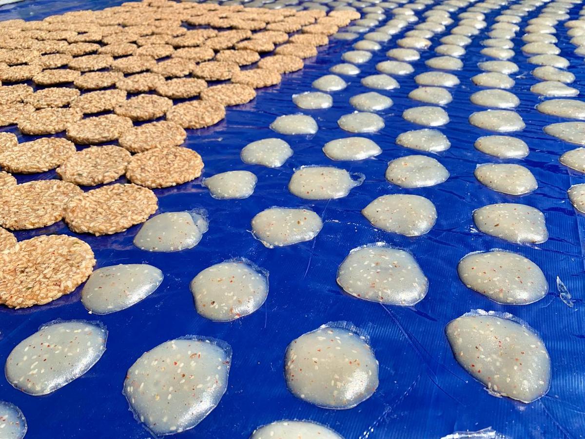 Vadiyalu are sun-dried in small batches Vadiyalu are sun-dried in small batches