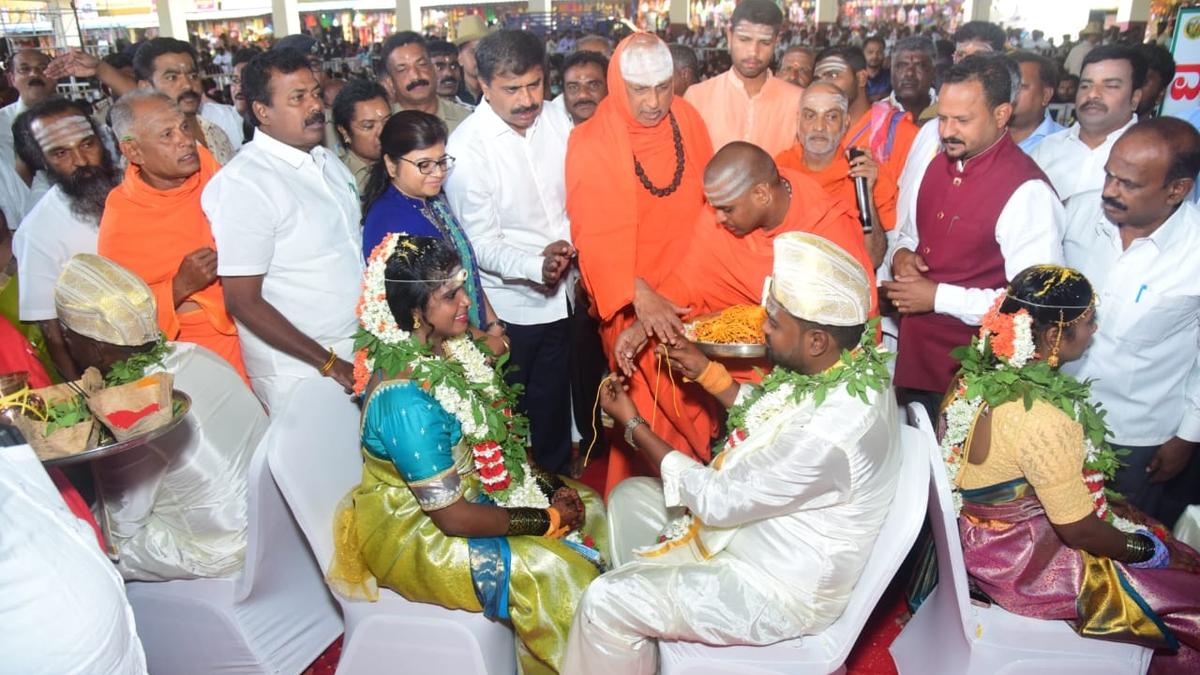 93 couples tie the knot during free mass marriage ceremony at M.M. Hills