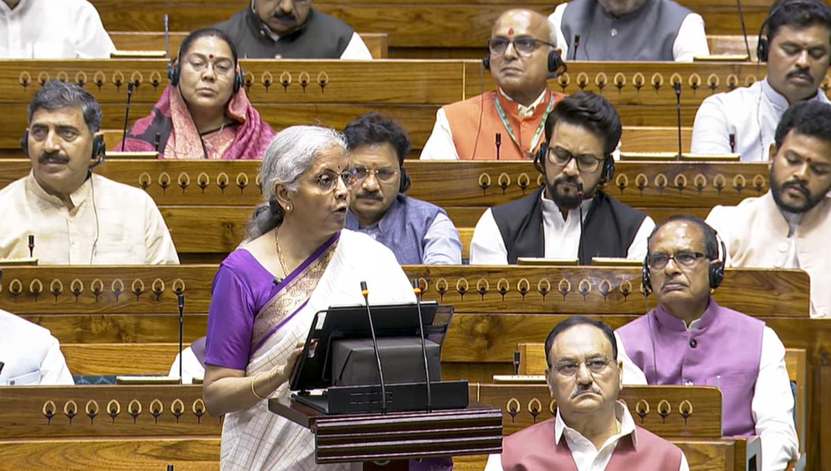 Union Finance Minister Nirmala Sitharaman presents the Union Budget 2024-25 in Lok Sabha, in New Delhi on July 23, 2024. 