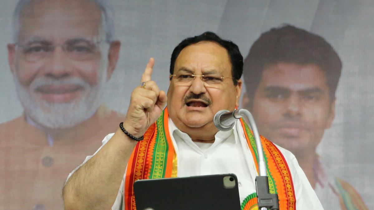 DMK, Congress follow dynastic and family politics, alleges Nadda in Coimbatore