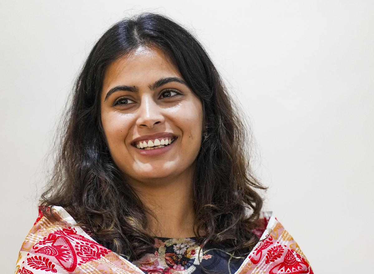 Paris Olympics Bronze medallist shooter Manu Bhaker during an interview with PTI, in New Delhi, on August 16, 2024.