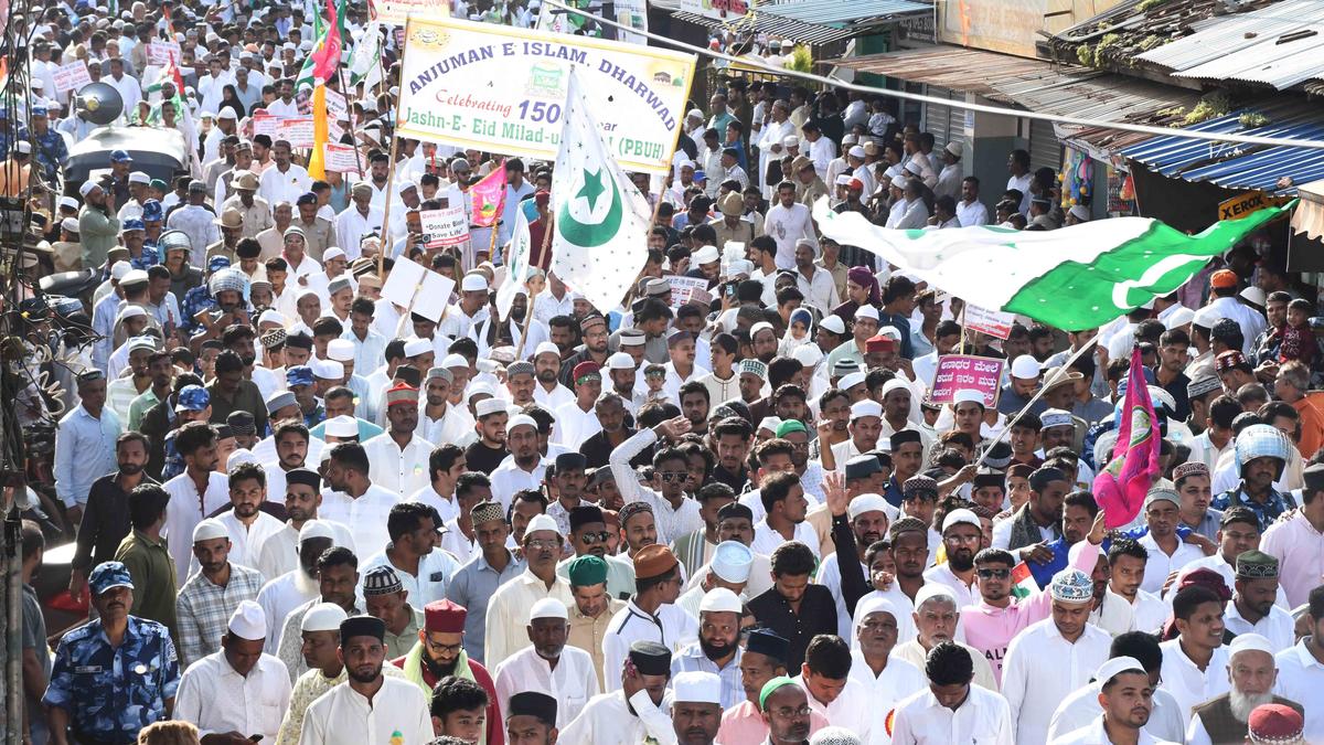Processions taken out to mark Id-Milad sans DJ sound systems in Hubballi and Dharwad