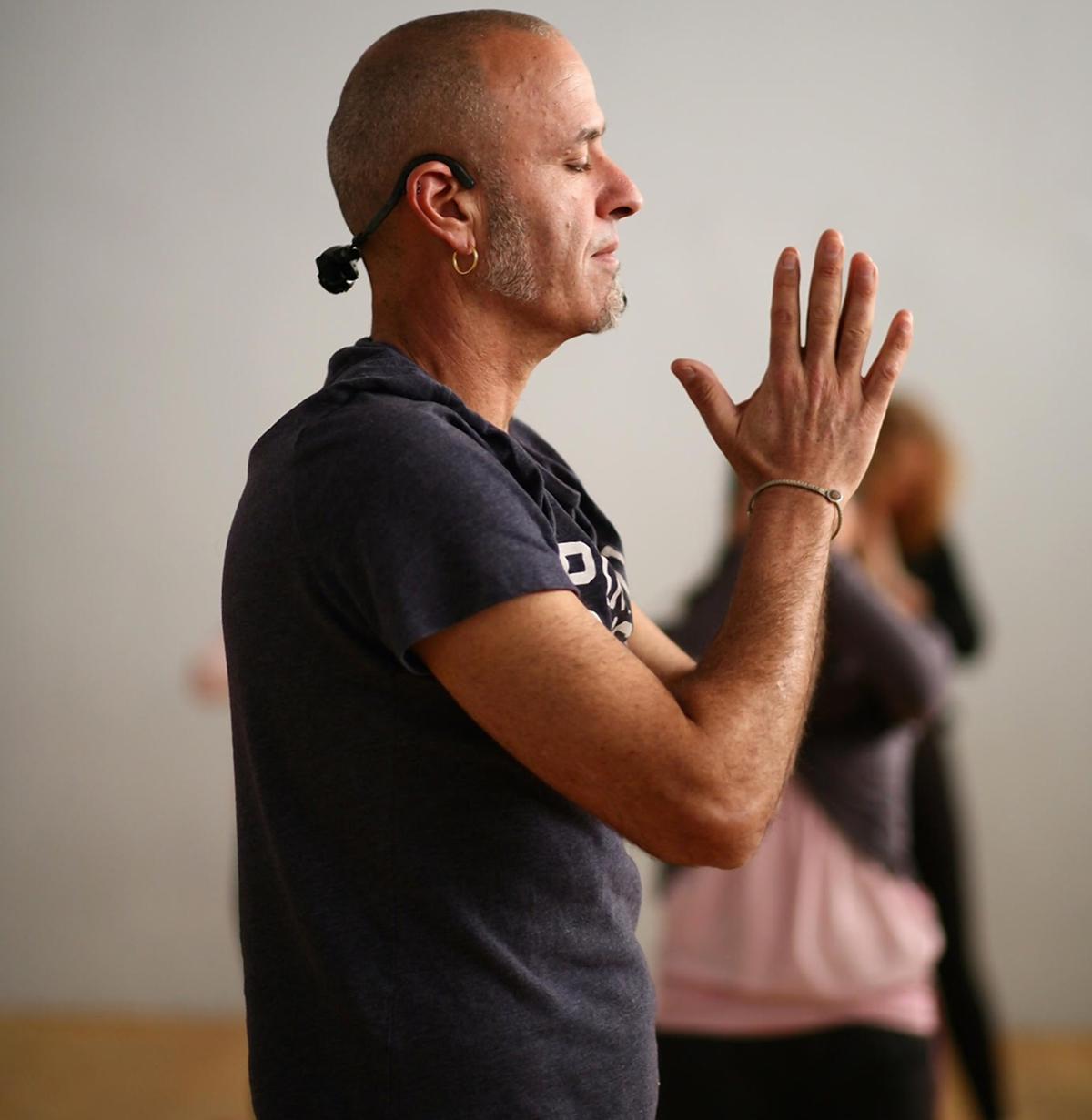 In alignment with the self Yotam Agam at his yoga and meditation sessions 