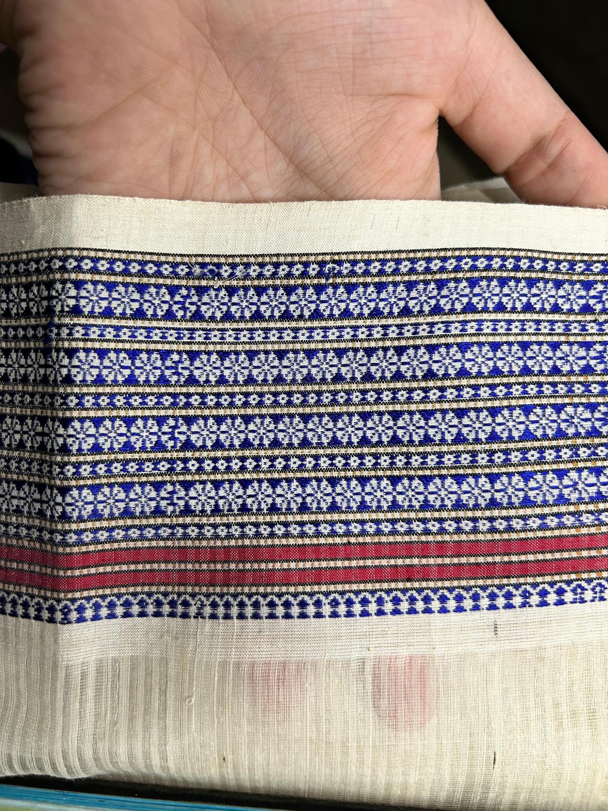 The intricate work on the saree The intricate work on the saree