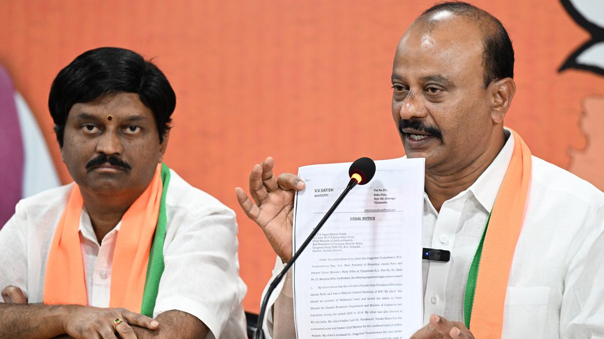 Legal notice served on CM for linking Purandeswari with Vizag drug case, says BJP leader